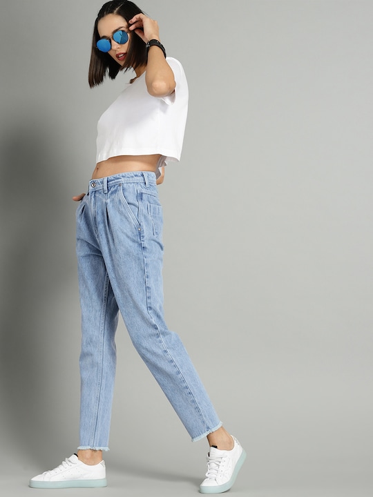 Roadster Women Fit Mid-Rise Cropped Jeans