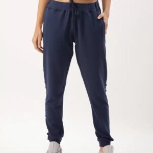 Dressberry  Women Solid Dark Blue Track Pants