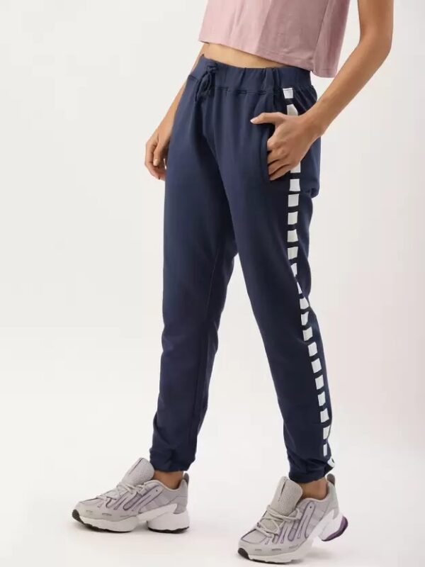 Dressberry  Women Solid Dark Blue Track Pants