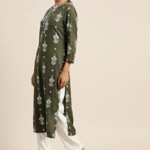 Moda Rapido Women Ethnic Motifs Printed Straight Kurta