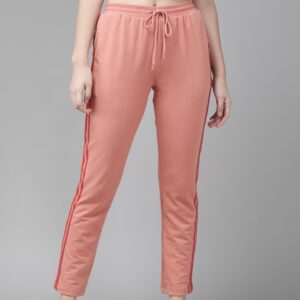 Roadster Women Solid Cropped Track Pants With Side Stripes