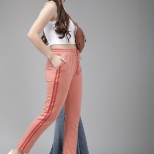 Roadster Women Solid Cropped Track Pants With Side Stripes