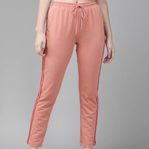 Roadster Women Solid Cropped Track Pants With Side Stripes