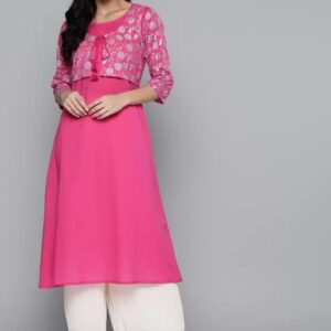 HERE&NOW  Women Printed Pure Cotton A-line Kurta