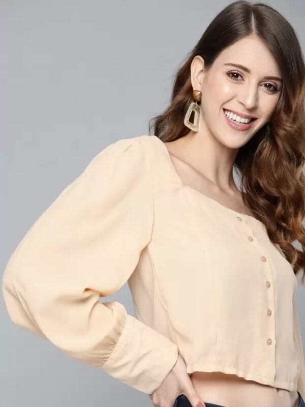 HERE&NOW Regular Sleeves Solid Women Top