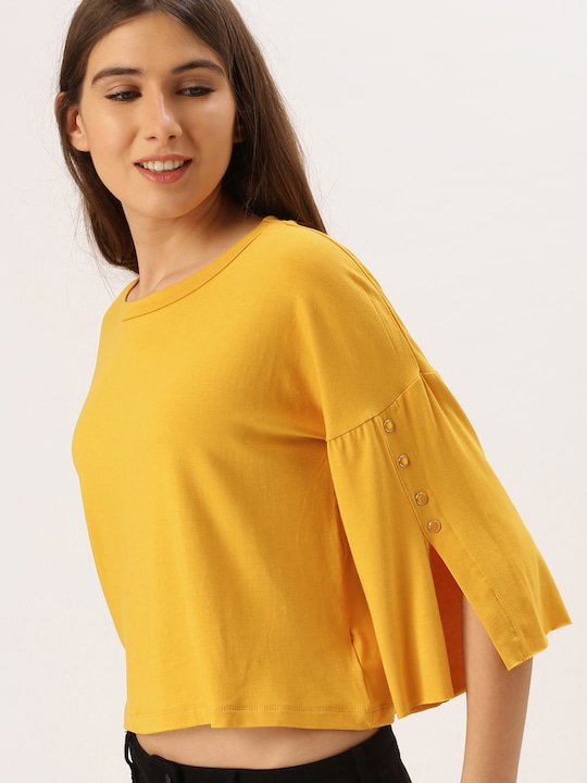 DressBerry Women Solid Crop Top