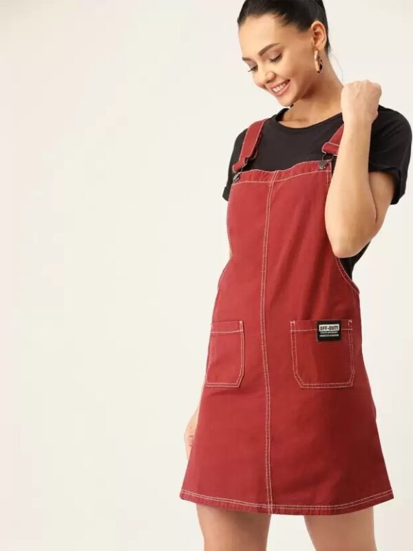 Dressberry  Women Pinafore Brown Dress