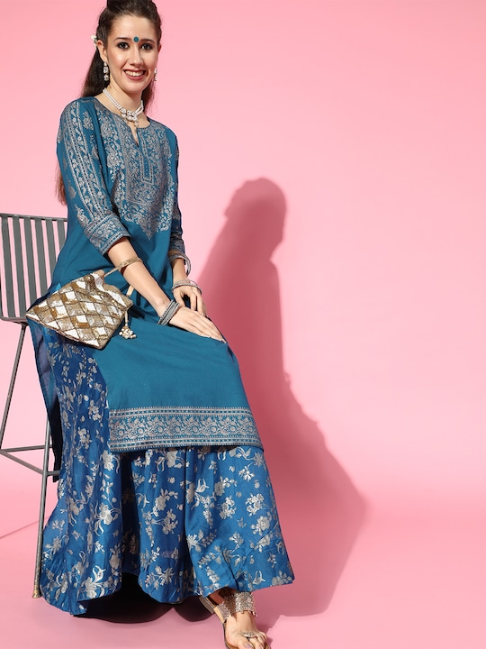 HERE&NOW Women Ethnic Motifs Printed Cotton Kurta