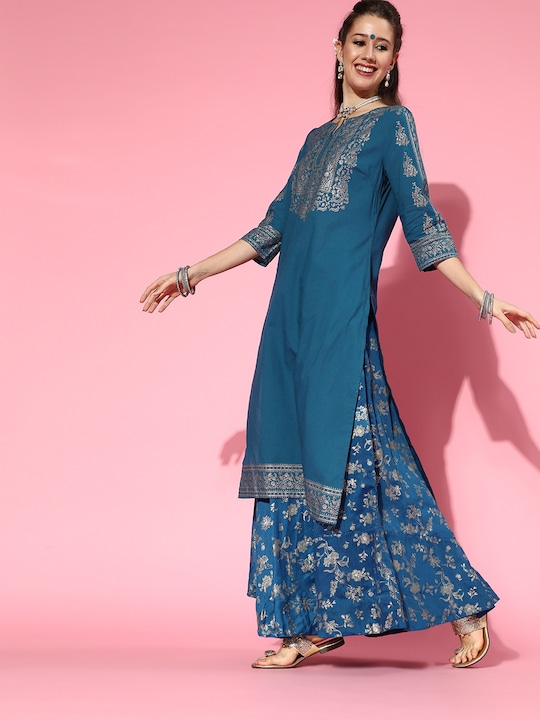 HERE&NOW Women Ethnic Motifs Printed Cotton Kurta