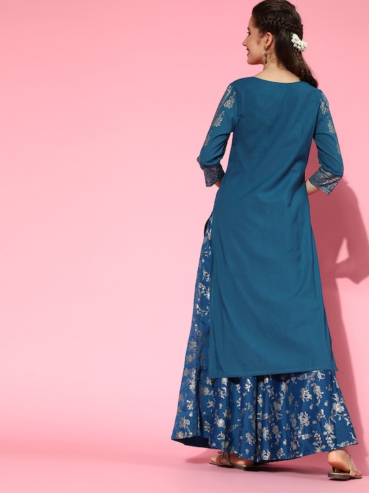 HERE&NOW Women Ethnic Motifs Printed Cotton Kurta