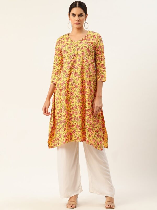 Anouk Women Floral Printed A-Line Kurta