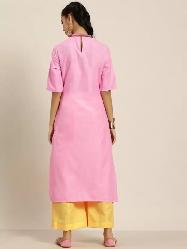 Sangria Women Straight Kurta with Palazzos