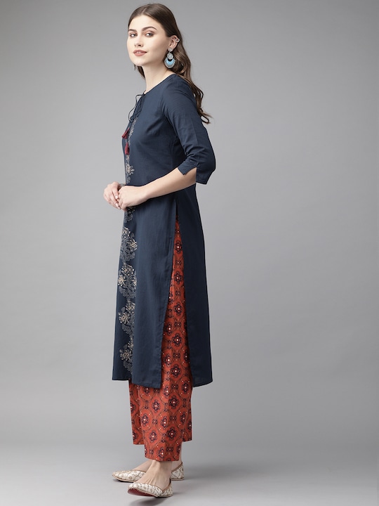 Anouk Women Printed Kurta with Trousers