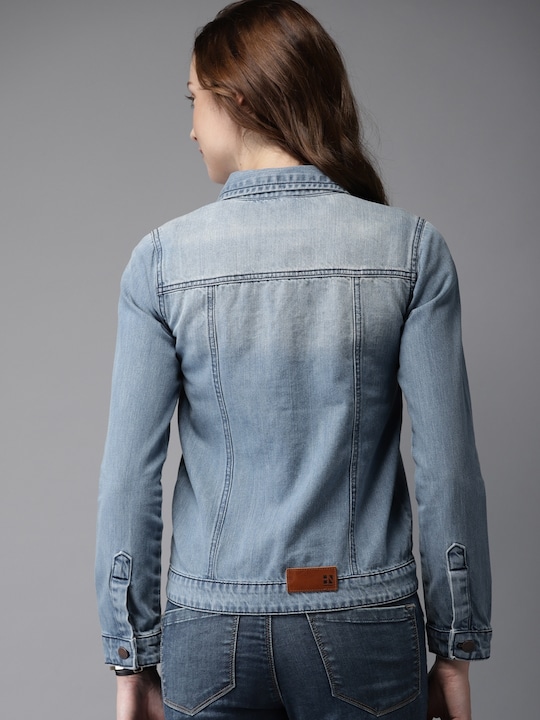 HERE&NOW Women Solid Denim Jacket