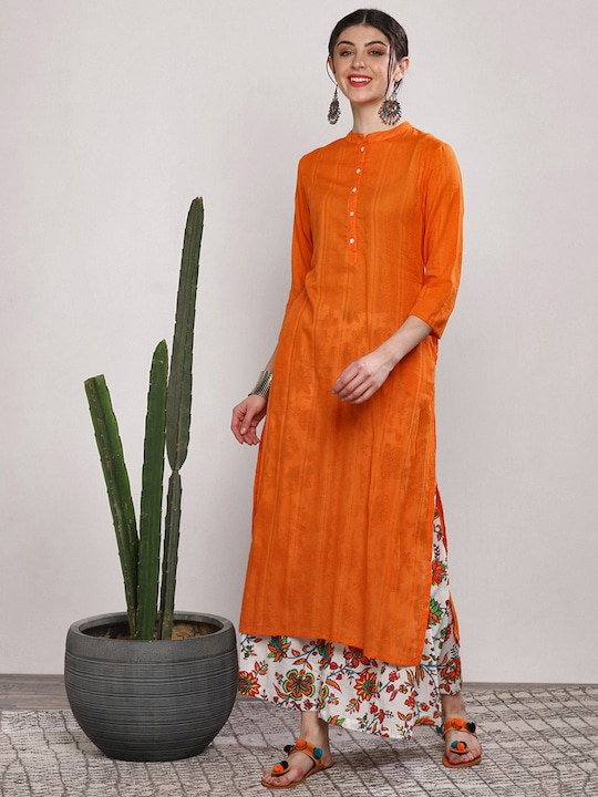 Sangria Women Solid Kurta Set