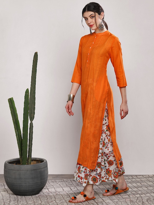 Sangria Women Solid Kurta Set