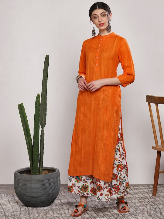 Sangria Women Solid Kurta Set