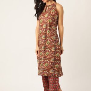 Sangria Women Printed Kurta with Palazzos