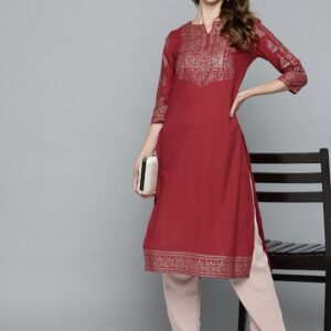 HERE&NOW Women Ethnic Motifs Printed Cotton Kurta