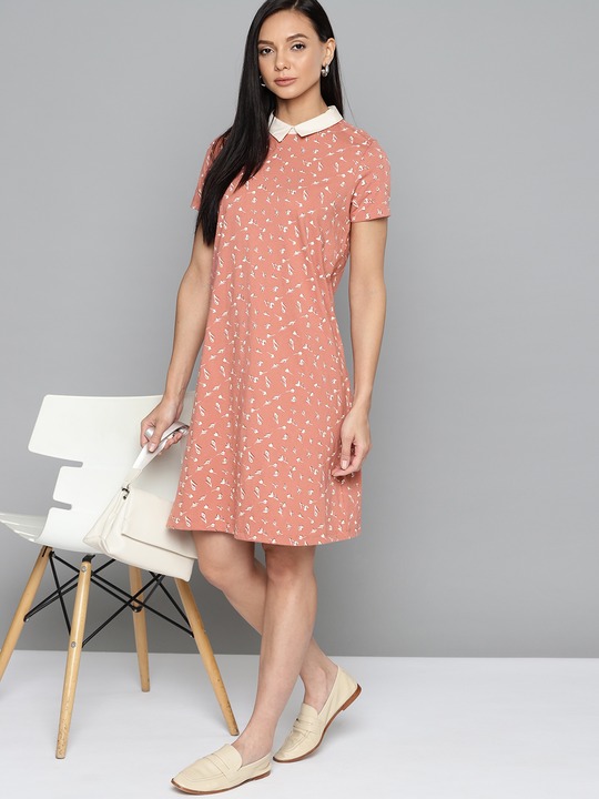 Chemistry Floral Peter Pan Collar Shift Dress