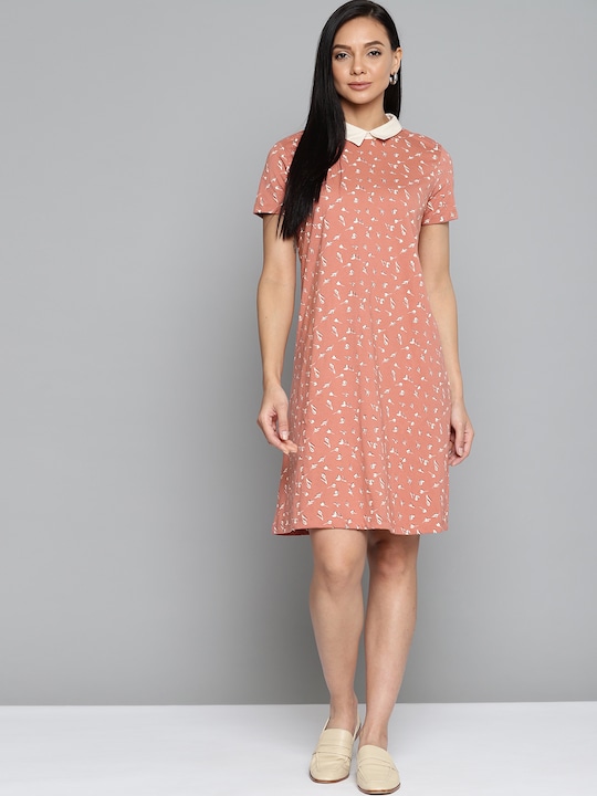 Chemistry Floral Peter Pan Collar Shift Dress