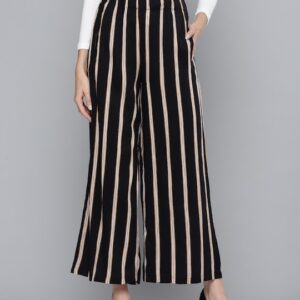 Chemistry Women Striped Wide Leg Trousers