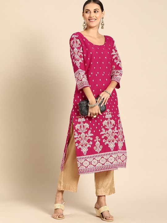 Anouk Women Ethnic Motifs Printed Pure Cotton Kurta