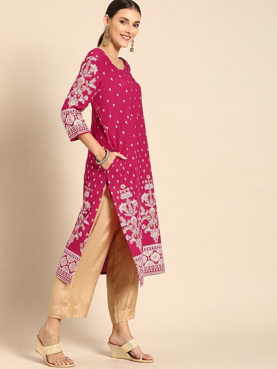 Anouk Women Ethnic Motifs Printed Pure Cotton Kurta