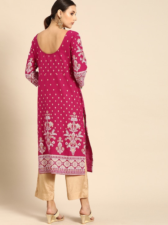 Anouk Women Ethnic Motifs Printed Pure Cotton Kurta