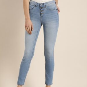 Moda Rapido Women Skinny Fit High-Rise Heavy Fade Jeans