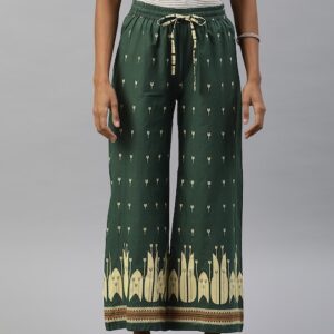 HERE&NOW Women Printed Wide Leg Palazzos