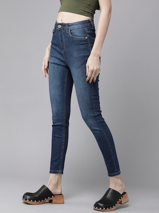 Roadster Women Skinny Fit High-Rise Clean Look Stretchable Jeans