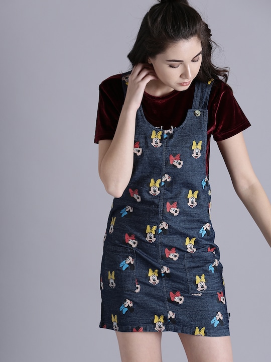 Kook N Keech Disney Printed Jacquard Pinafore Dress