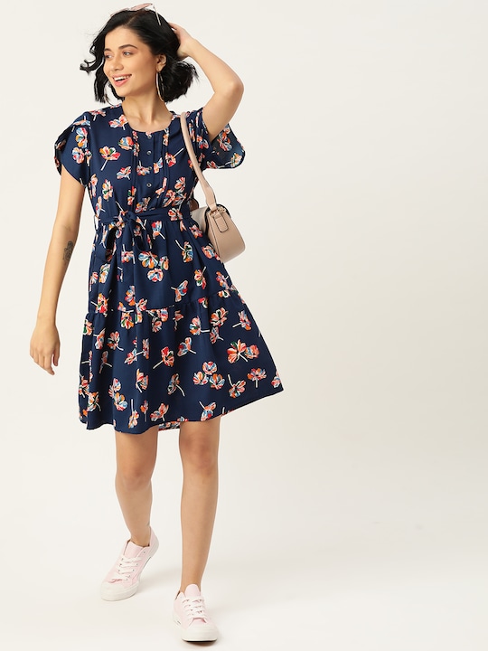 DressBerry Women Printed A-Line Dress