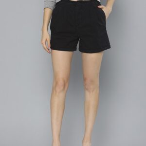 HERE&NOW Women Solid Regular Fit Shorts