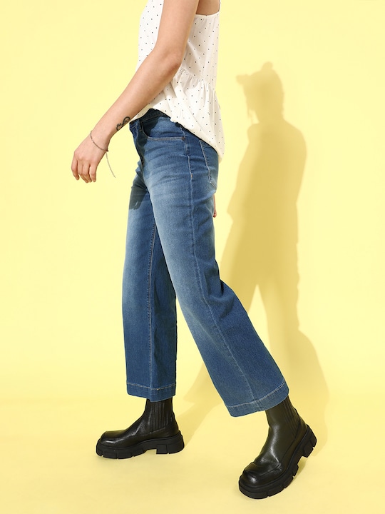 HERE&NOW Women Flared Clean Look Stretchable Jeans