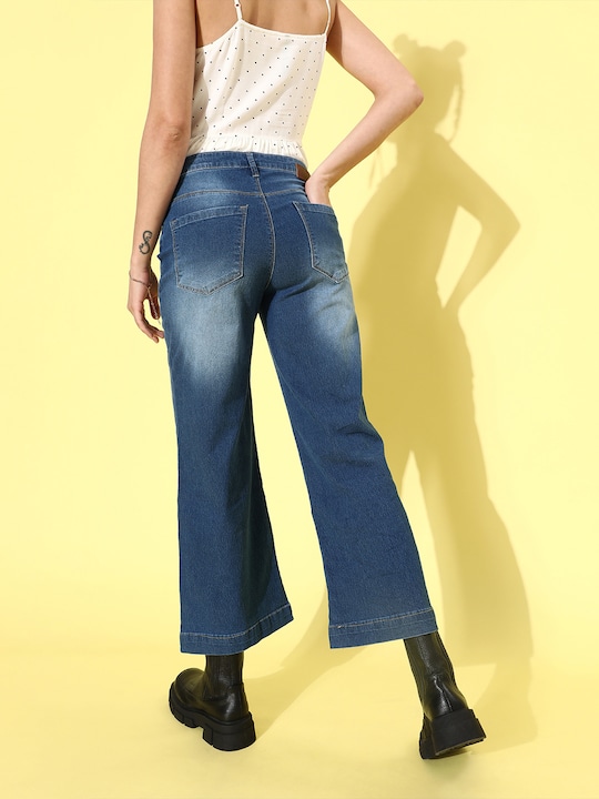 HERE&NOW Women Flared Clean Look Stretchable Jeans