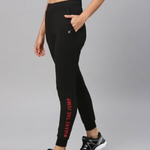 HRX Women Black Solid Track Pant