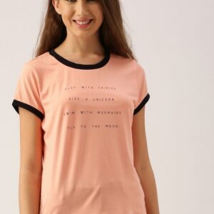 DressBerry Women Printed Round Neck T-shirt