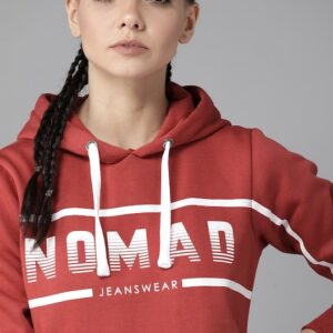 Roadster Women Printed Hooded Sweatshirt