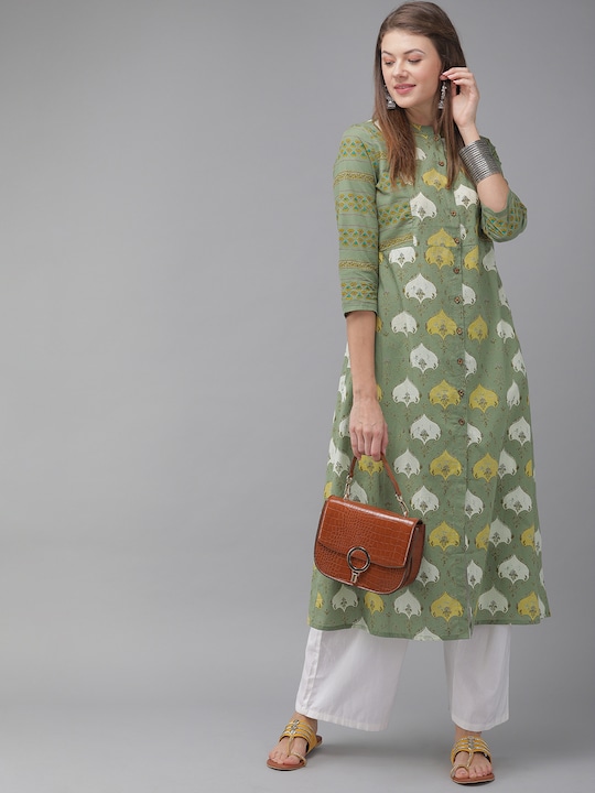 Anouk Women Printed A-Line Kurta