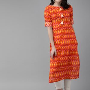 Anouk Women Printed Straight Kurta