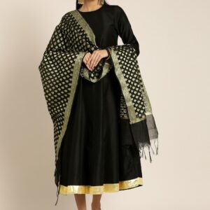 all about you Women Fit and Flare Dress with Dupatta