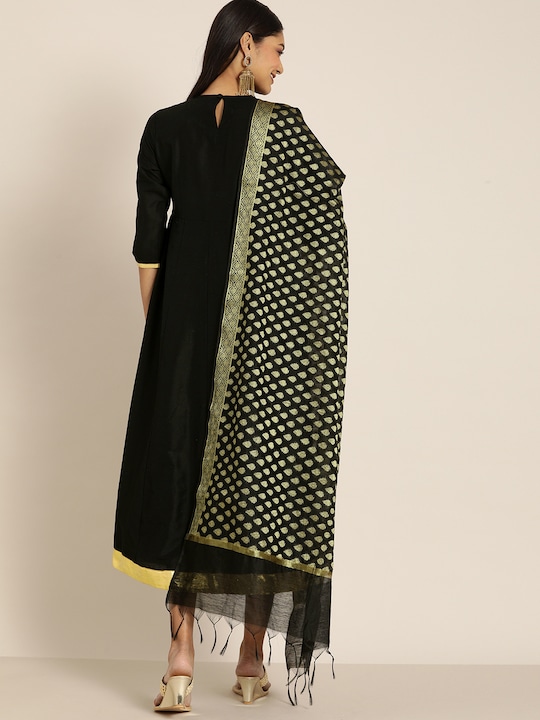 all about you Women Fit and Flare Dress with Dupatta