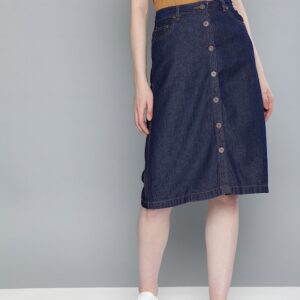 Chemistry Denim Straight Pure Cotton Skirt