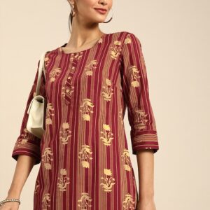 Anouk Women Printed Kurta with Palazzos