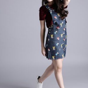 Kook N Keech Disney Printed Jacquard Pinafore Dress