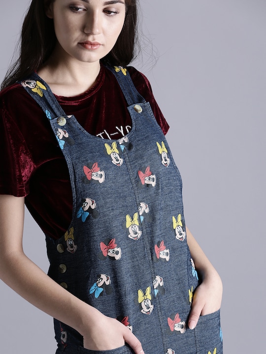 Kook N Keech Disney Printed Jacquard Pinafore Dress