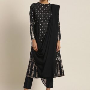 all about you Women Printed Kurta Set with Attached Dupatta