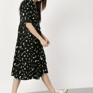 ether Women Printed Gathered Dress